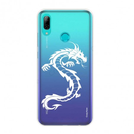 Coque Huawei P Smart 2019 souple Dragon blanc - Crazy Kase