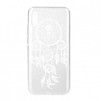 Coque Huawei P Smart 2019 Smart souple motif Attrape Rêves Blanc - Crazy Kase