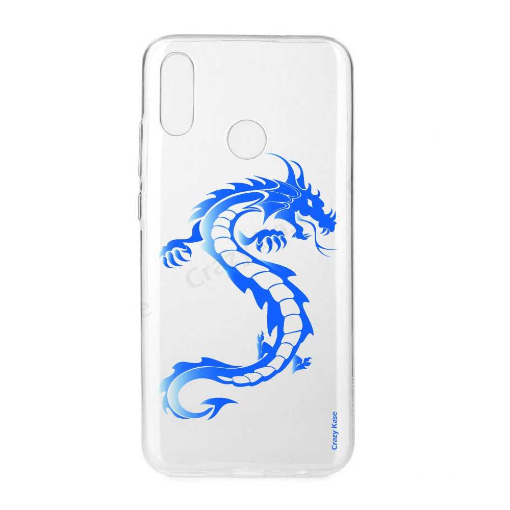 Coque Huawei P Smart 2019 souple Dragon bleu - Crazy Kase
