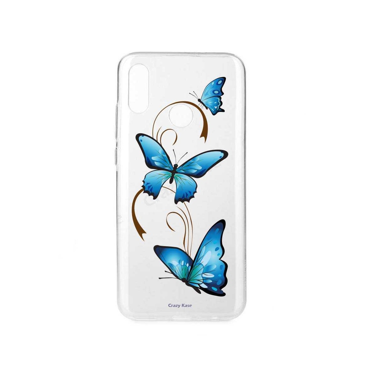 Coque Huawei P Smart 2019 souple motif Papillon sur Arabesque - Crazy Kase
