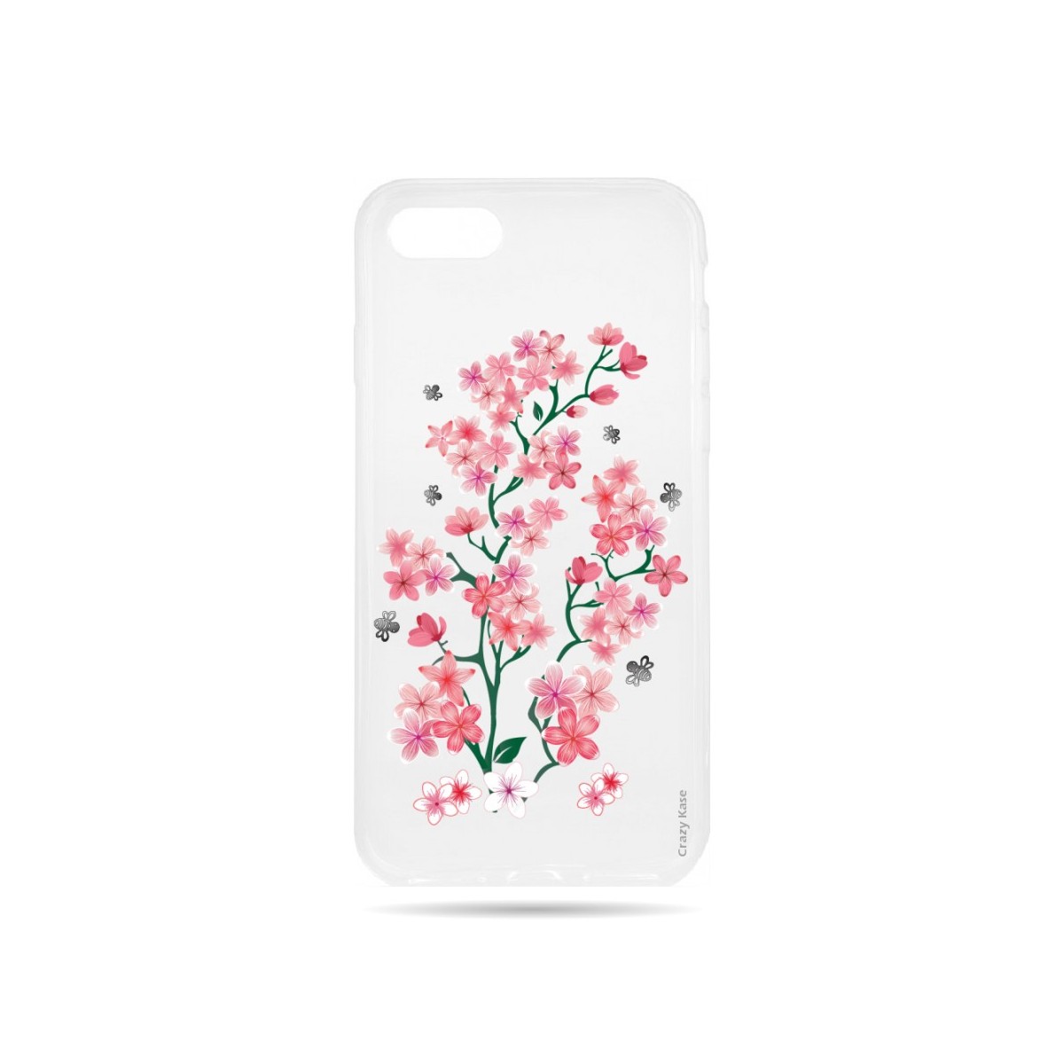 Coque iPhone 7 Transparente souple motif Fleurs de Sakura - Crazy Kase