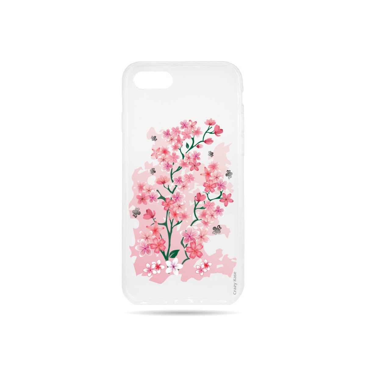 Coque iPhone 7 Transparente souple motif Fleurs de Cerisier - Crazy Kase