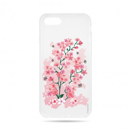 Coque iPhone 7 Transparente souple motif Fleurs de Cerisier - Crazy Kase