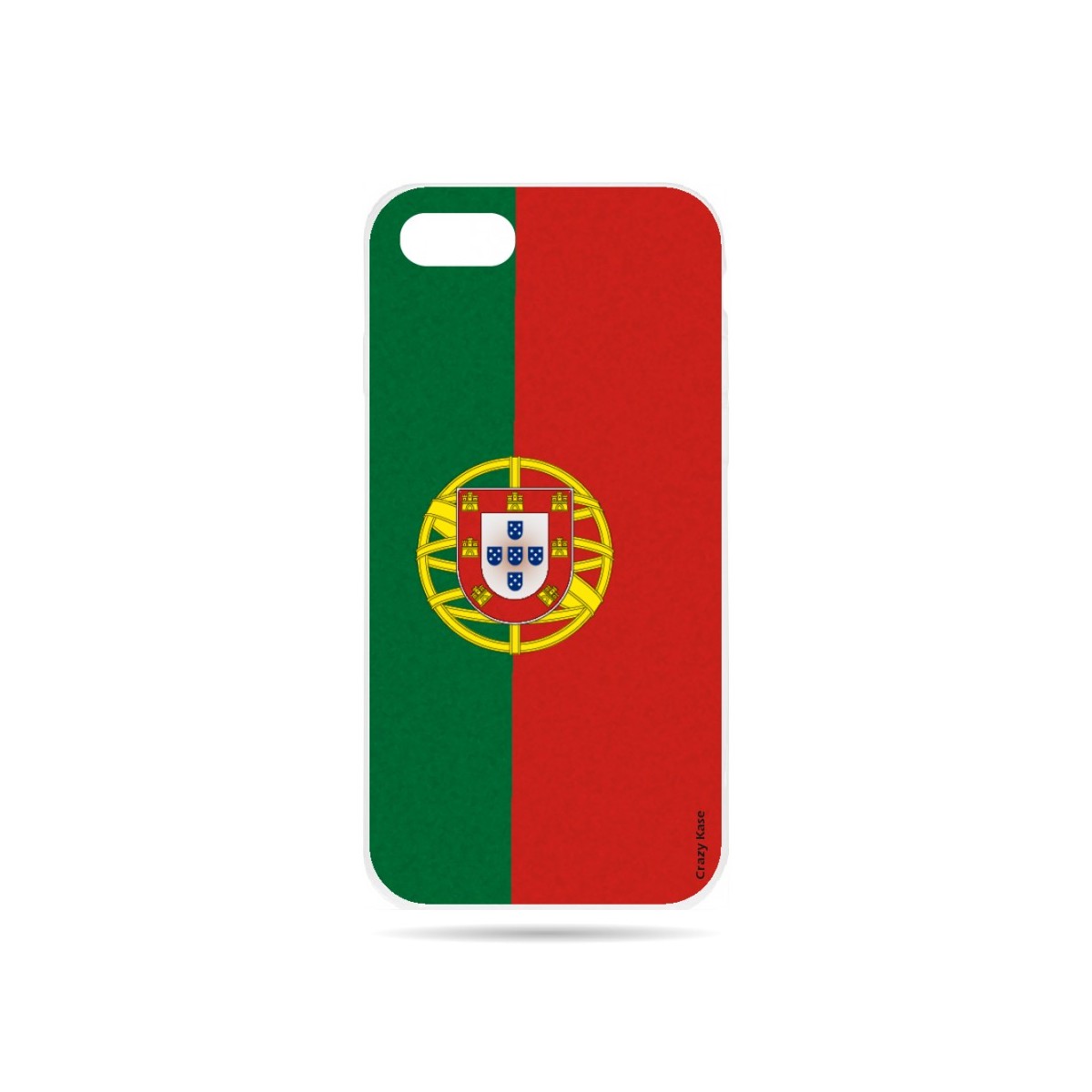 Coque iPhone 7 souple motif Drapeau Portugais - Crazy Kase