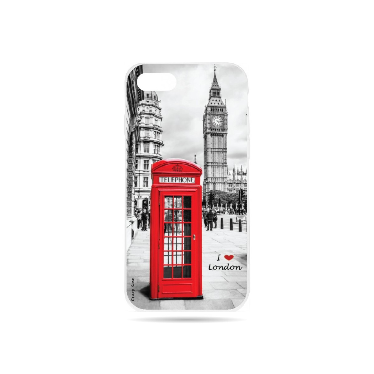 Coque iPhone 7 souple motif Londres -  Crazy Kase
