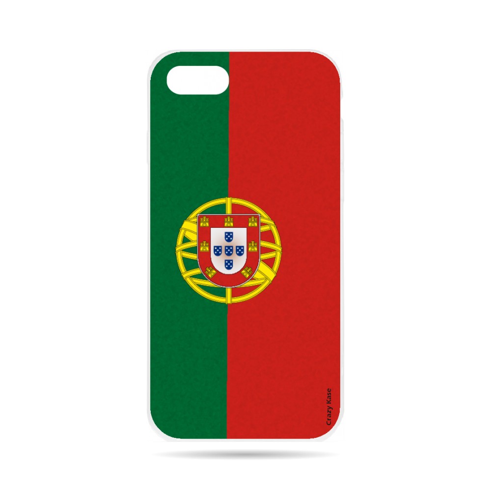 Coque iPhone 8 souple motif Drapeau Portugais - Crazy Kase