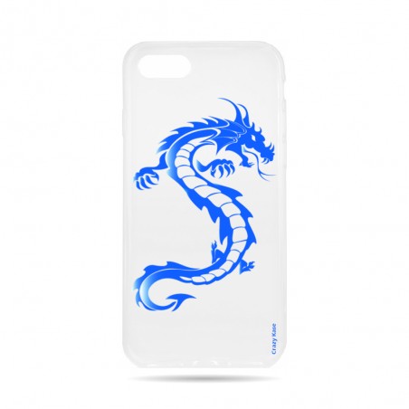 Coque  iPhone 7 / 8 souple Dragon bleu -  Crazy Kase