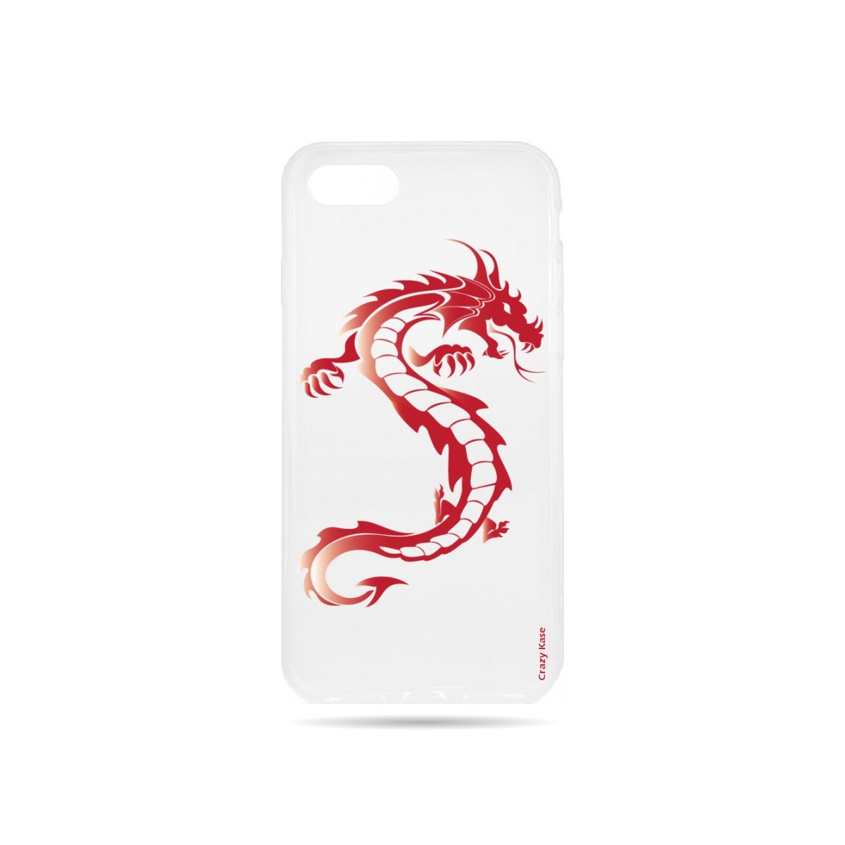 Coque iPhone 7 / 8 souple Dragon rouge -  Crazy Kase