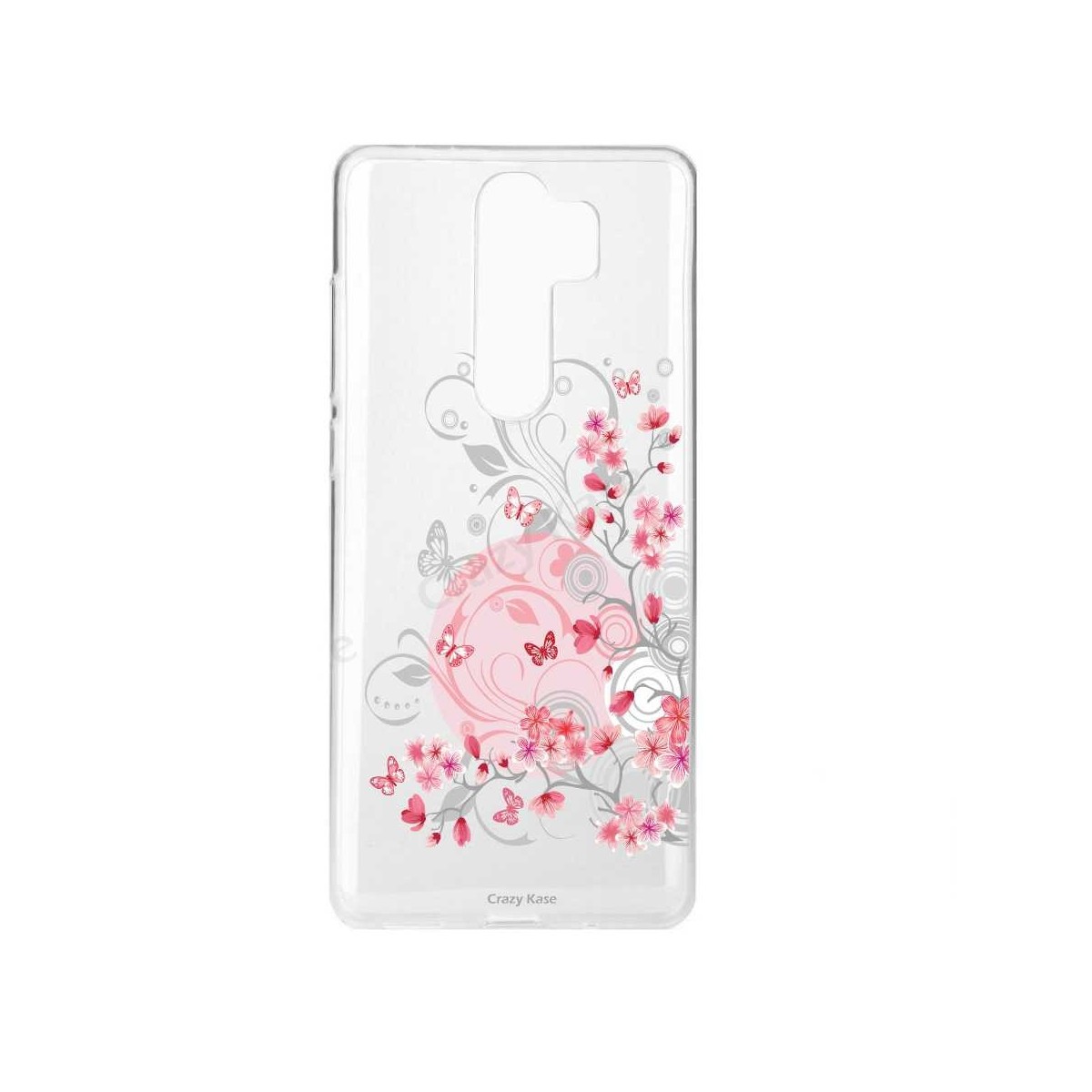 Coque Xiaomi Redmi Note 8 Pro souple Fleurs et papillons - Crazy Kase
