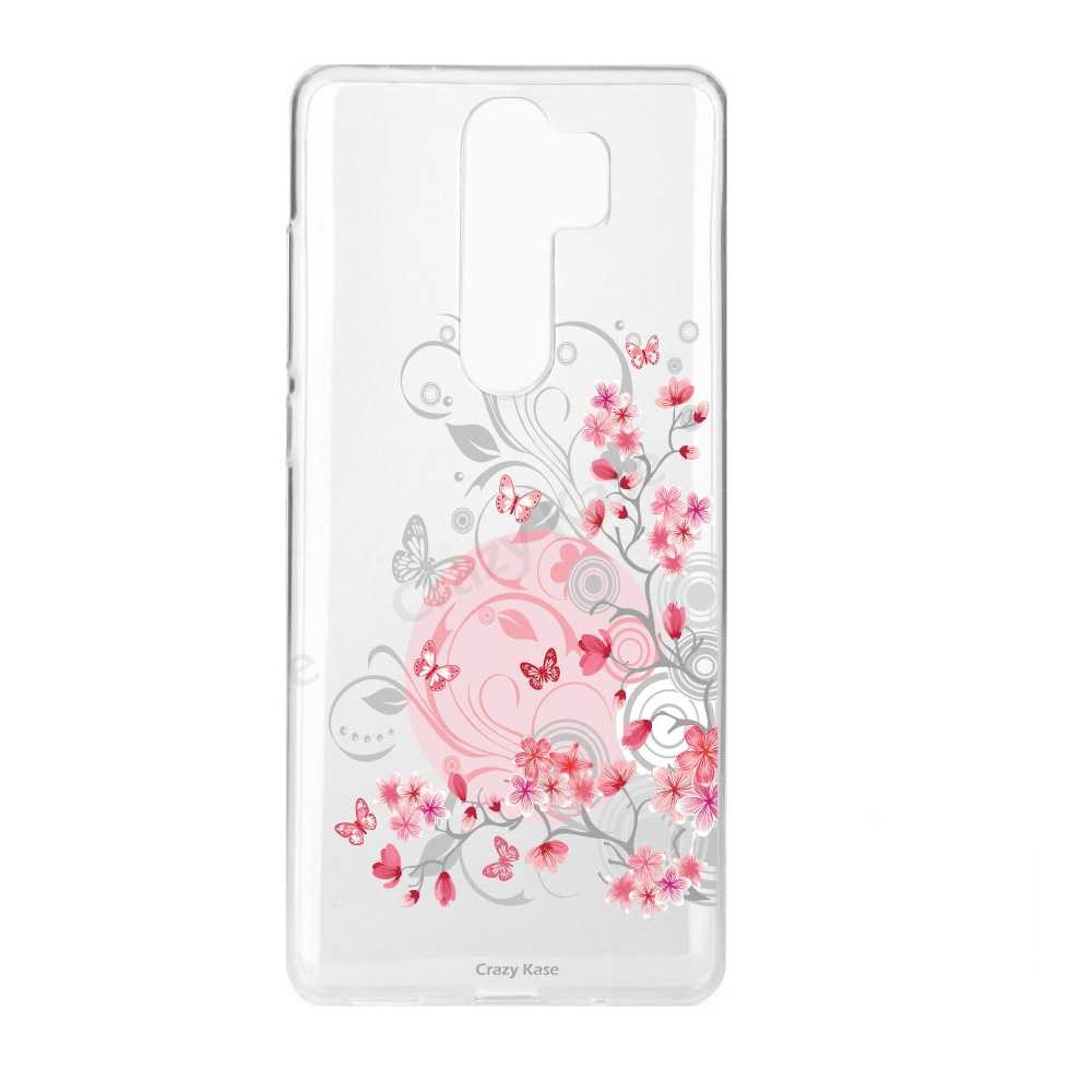 Coque Xiaomi Redmi Note 8 Pro souple Fleurs et papillons - Crazy Kase