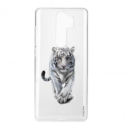Coque Xiaomi Redmi Note 8 Pro souple Tigre blanc - Crazy Kase