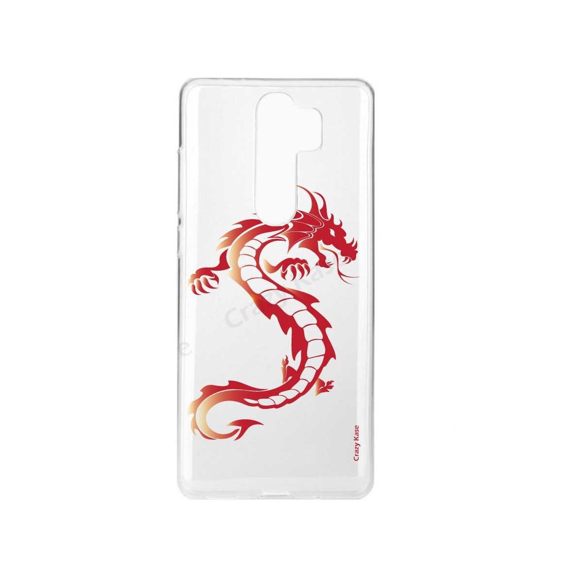 Coque Xiaomi Redmi Note 8 Pro souple Dragon rouge - Crazy Kase
