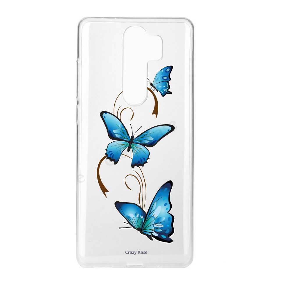 Coque Xiaomi Redmi Note 8 Pro souple Papillon sur Arabesque- Crazy Kase