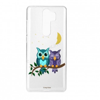 Coque Xiaomi Redmi Note 8 Pro souple Chouettes au clair de lune - Crazy Kase