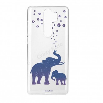 Coque Xiaomi Redmi Note 8 Pro souple Eléphant bleu - Crazy Kase