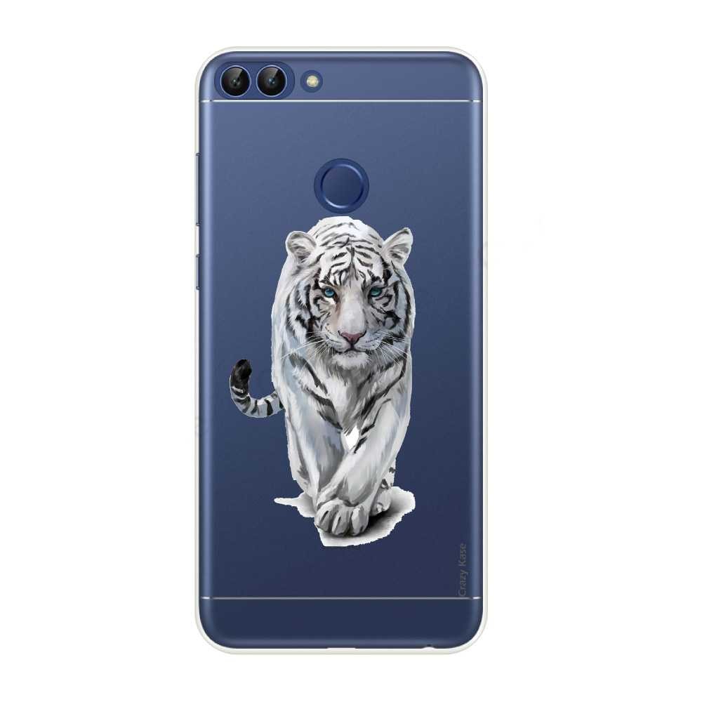 Coque Huawei P Smart souple Tigre blanc - Crazy Kase