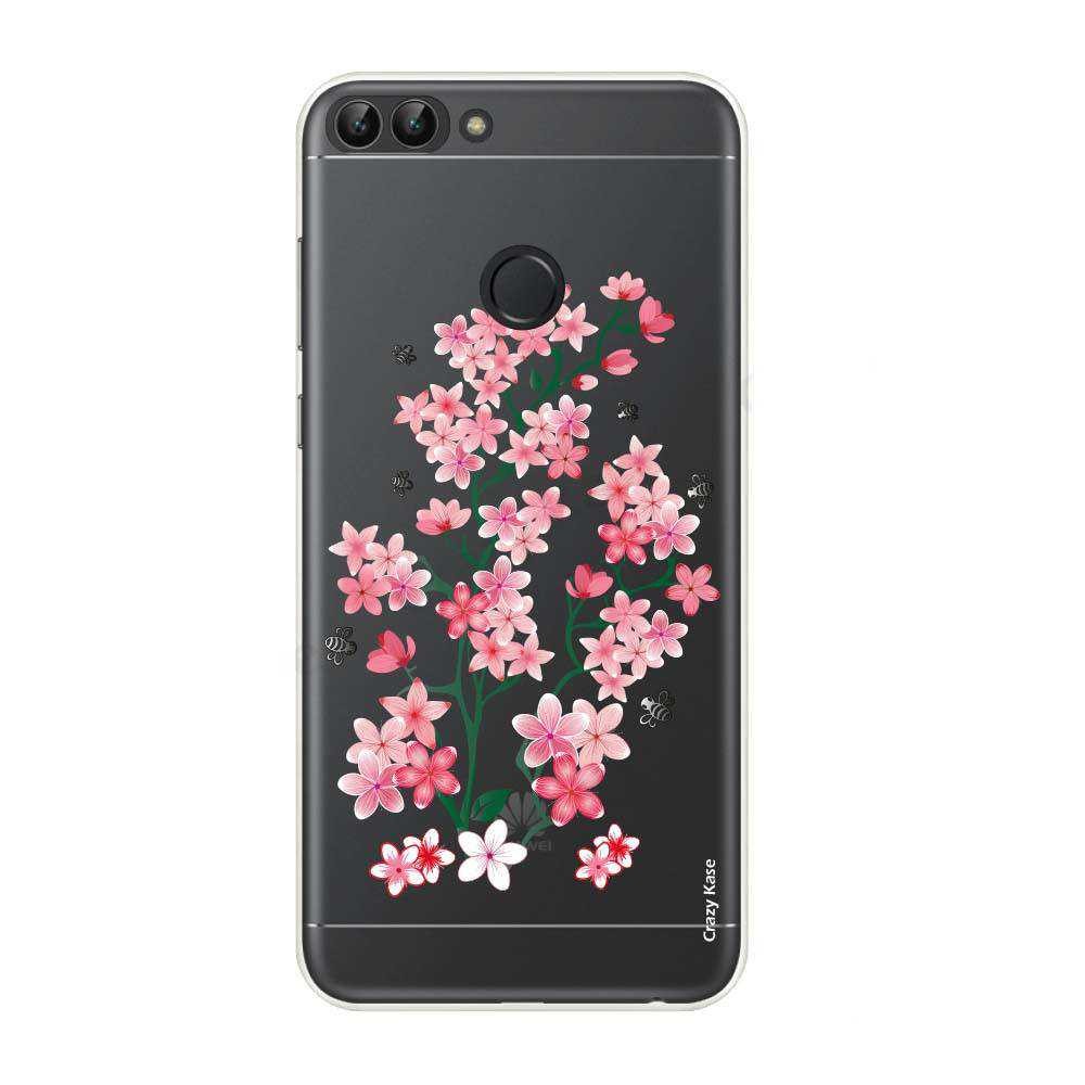 Coque Huawei P Smart souple motif Fleurs de Sakura - Crazy Kase