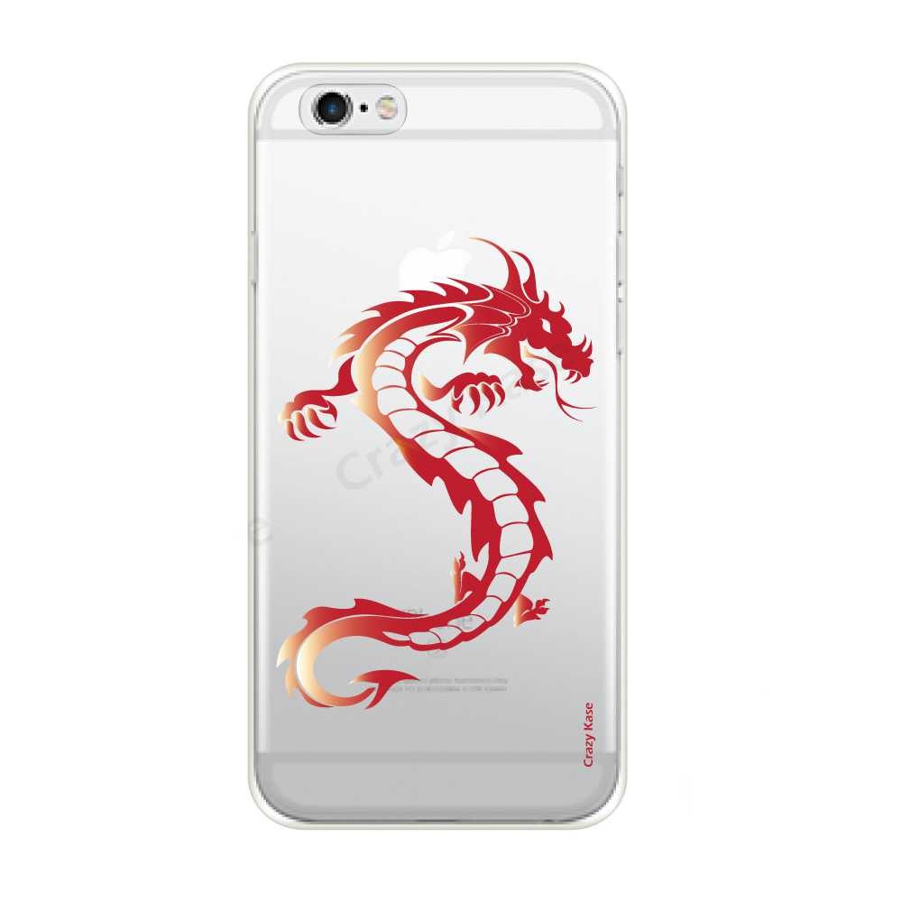 Coque iPhone 6 / 6s Plus souple Dragon rouge - Crazy Kase