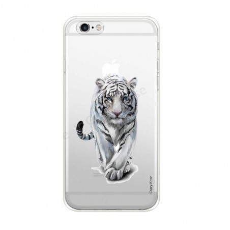 Coque iPhone 6 / 6s souple Tigre blanc - Crazy Kase