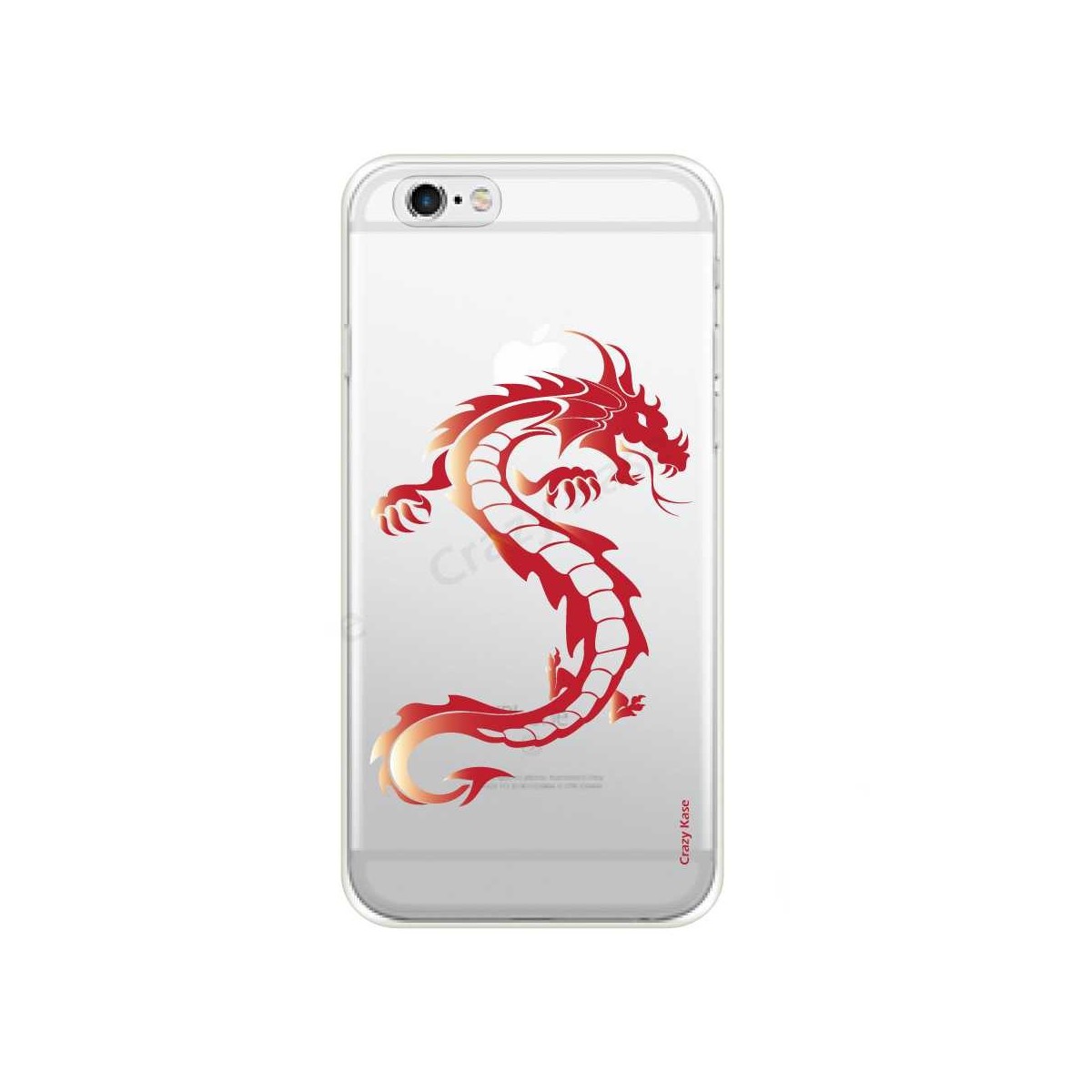 Coque iPhone 6 / 6s souple Dragon rouge - Crazy Kase