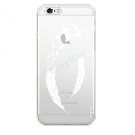 Coque iPhone 6 / 6s souple motif Plume et envol d'oiseaux - Crazy Kase