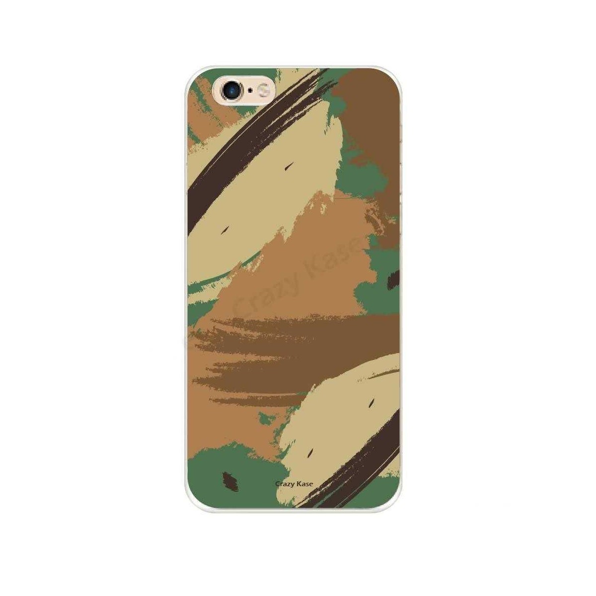 Coque iPhone 6 / 6s souple motif Camouflage - Crazy Kase
