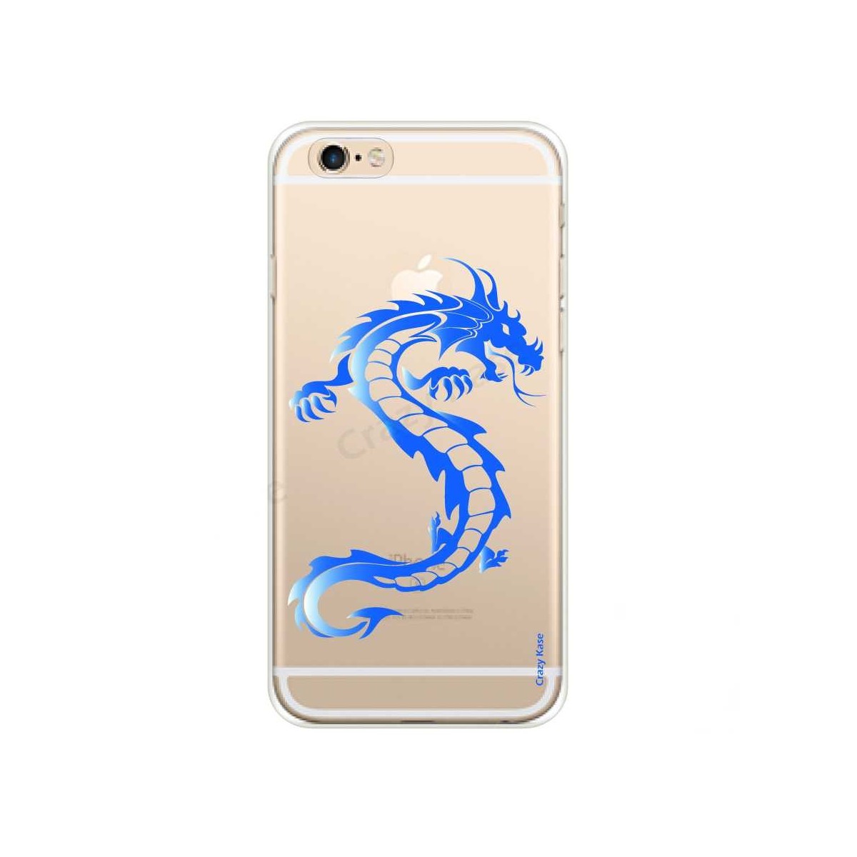 Coque iPhone 6 / 6s souple Dragon bleu - Crazy Kase