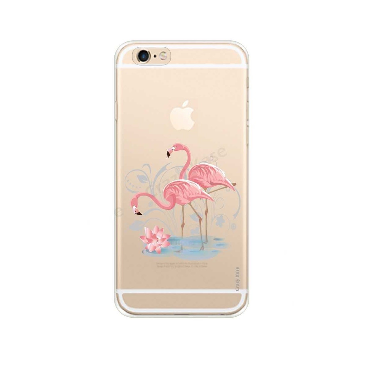 Coque iPhone 6 / 6s souple Flamant rose - Crazy Kase