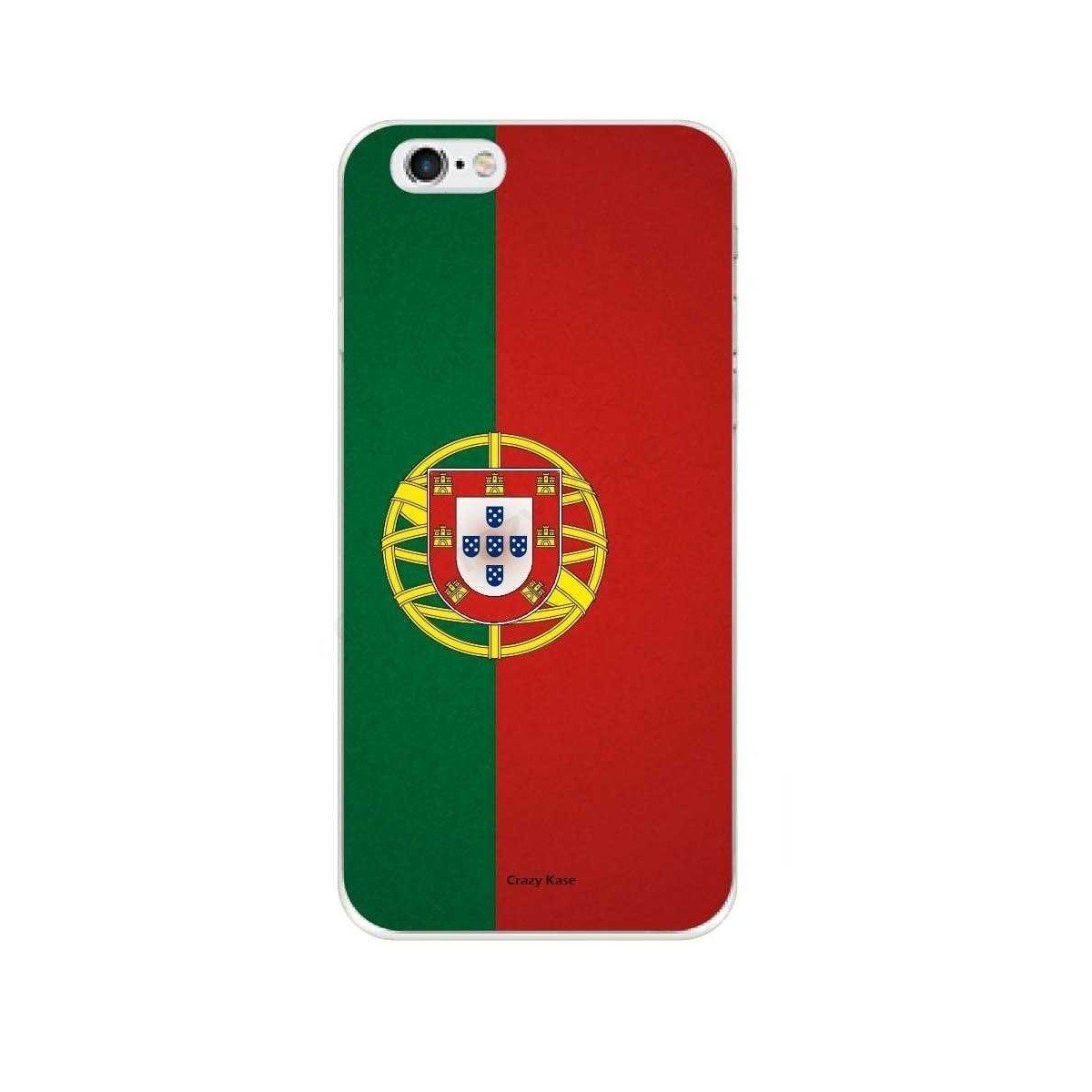 Coque iPhone 6 / 6s souple motif Drapeau Portugais - Crazy Kase