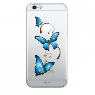 Coque iPhone 6 / 6s souple motif Papillon sur Arabesque - Crazy Kase