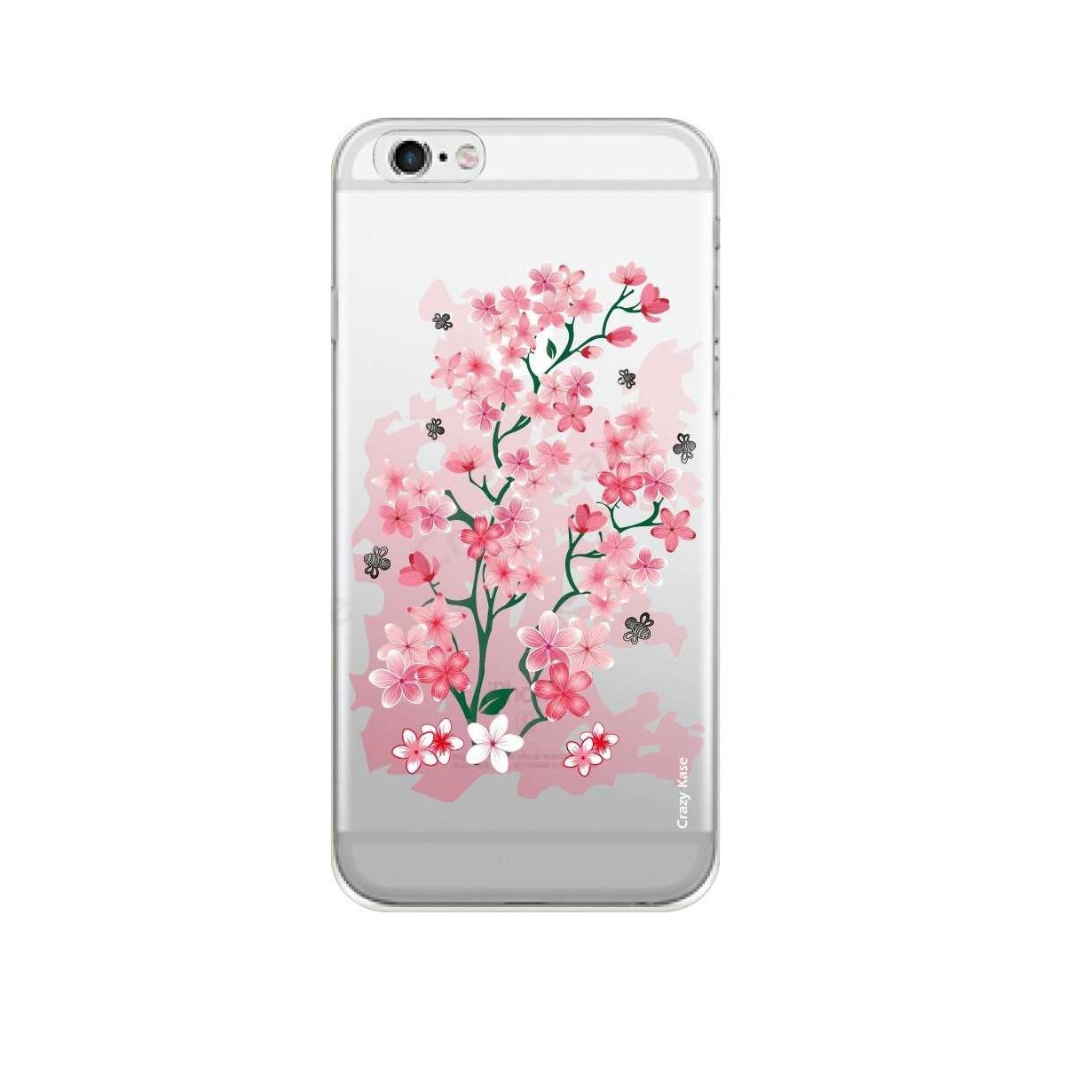 Coque iPhone 6 / 6s Transparente souple motif Fleurs de Cerisier - Crazy Kase
