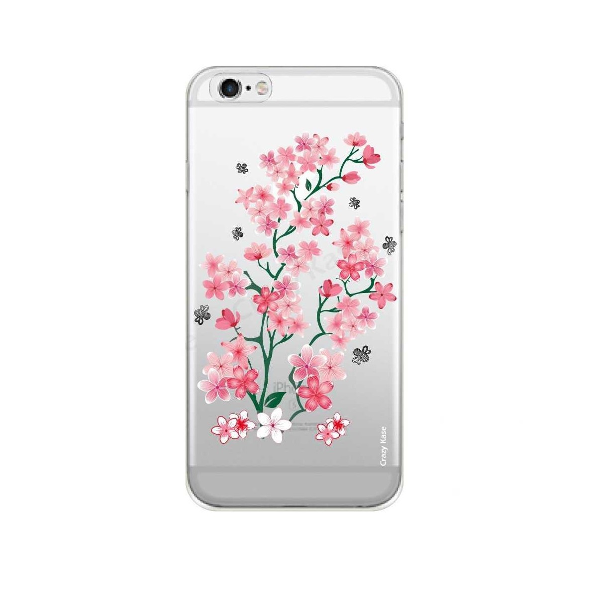 Coque iPhone 6 / 6s Transparente souple motif Fleurs de Sakura - Crazy Kase