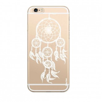 Coque iPhone 6 / 6s Transparente souple motif Attrape Rêves Blanc - Crazy Kase