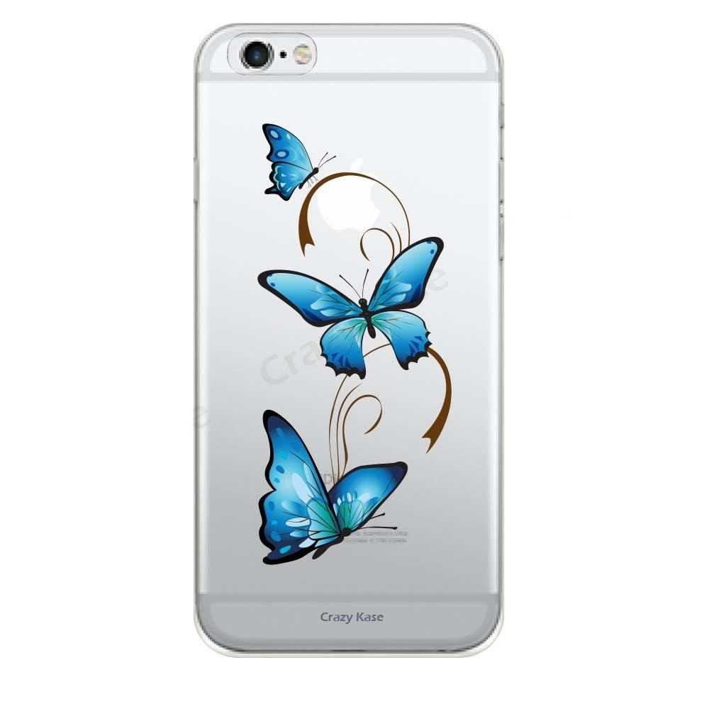 Coque iPhone 6 Plus / 6s Plus souple motif Papillon sur Arabesque - Crazy Kase
