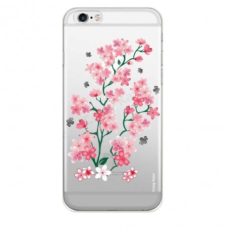Coque iPhone 6 Plus / 6s Plus Transparente souple motif Fleurs de Sakura - Crazy Kase
