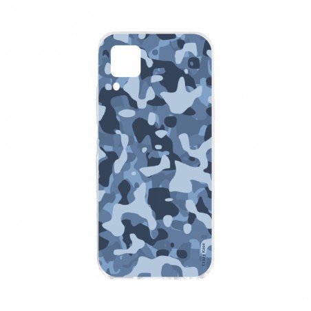 Coque pour Huawei P40 Lite souple Camouflage militaire bleu Crazy Kase