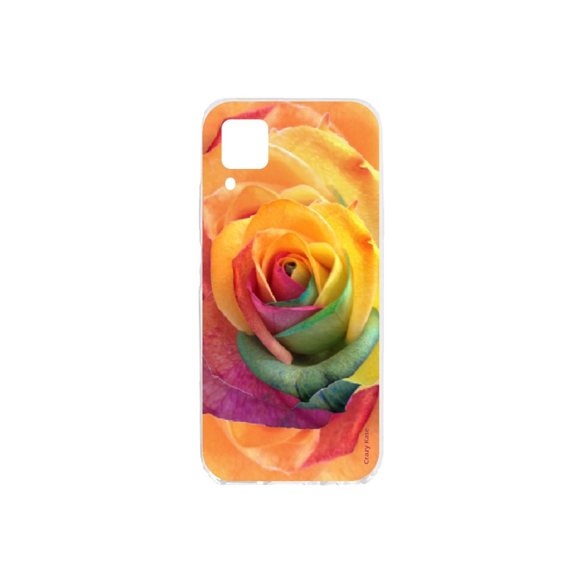 Coque pour Huawei P40 Lite souple Rose fleur colorée Crazy Kase