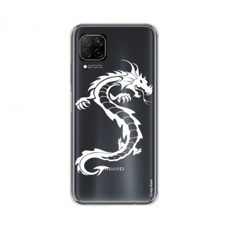 Coque pour Huawei P40 Lite souple Dragon Blanc Crazy Kase