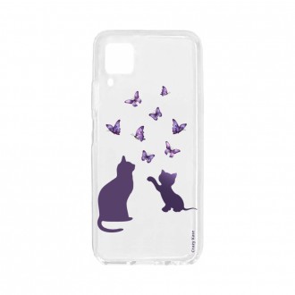 Coque pour Huawei P40 Lite souple Chaton jouant avec papillon Crazy Kase