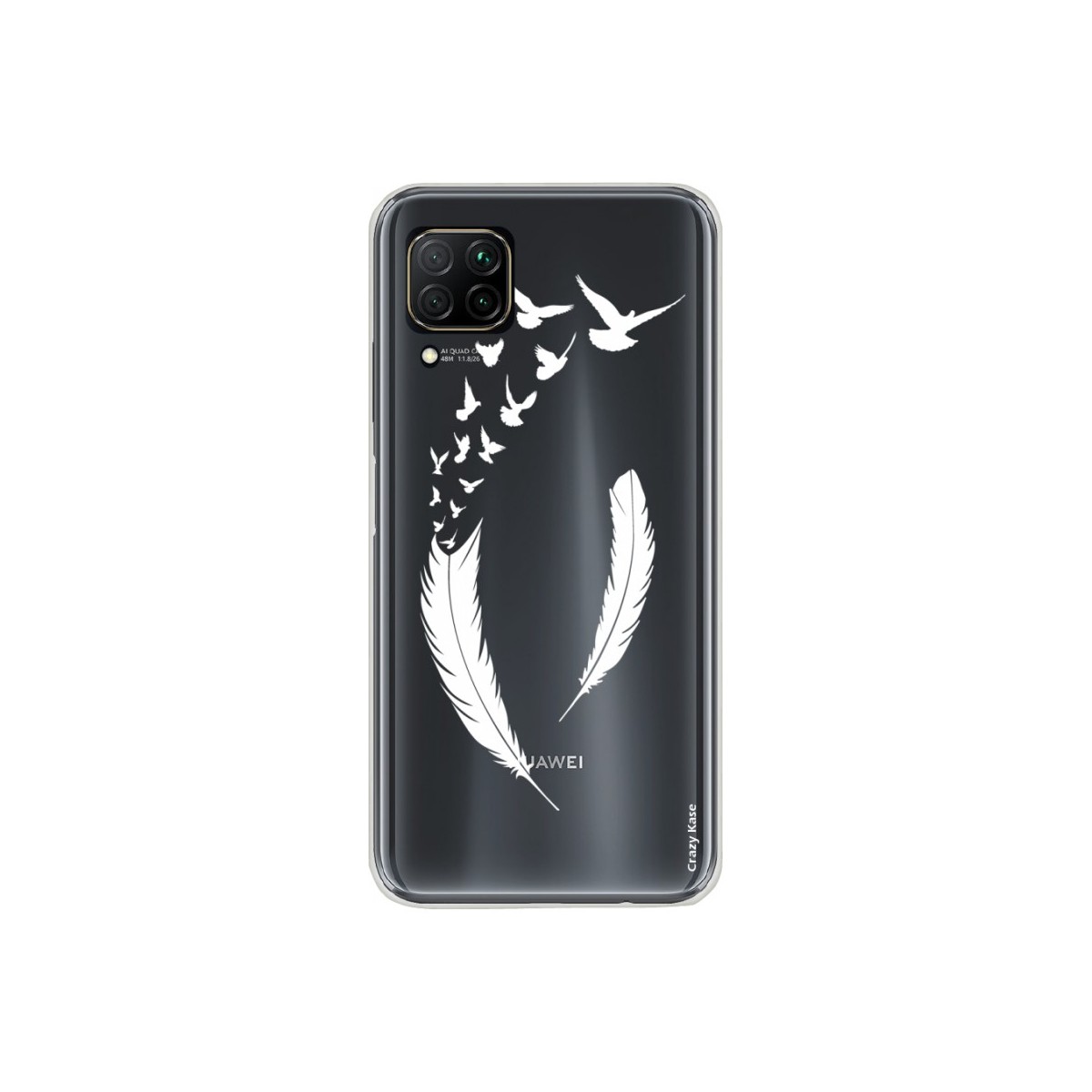 Coque pour Huawei P40 Lite souple Plume et envol d'oiseaux Crazy Kase