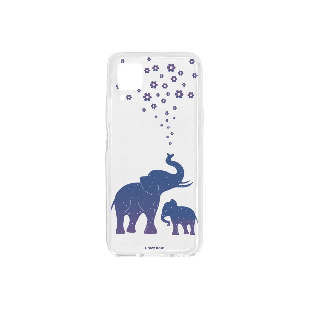 Coque pour Huawei P40 Lite souple Eléphant Bleu Crazy Kase