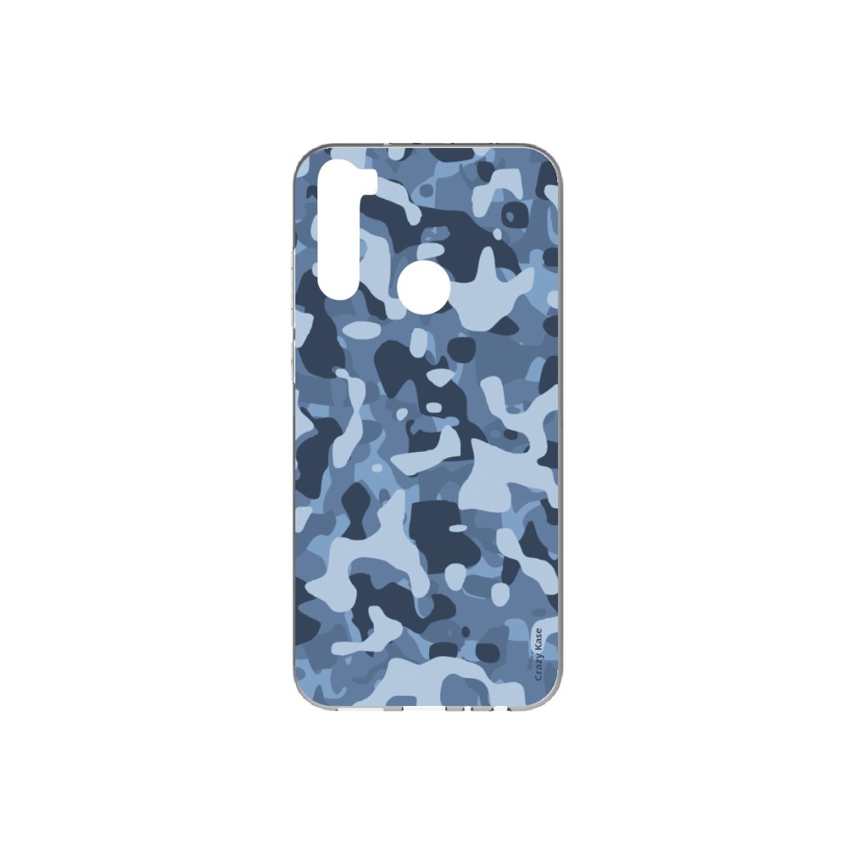 Coque Xiaomi Redmi Note 8T souple Camouflage militaire bleu Crazy Kase
