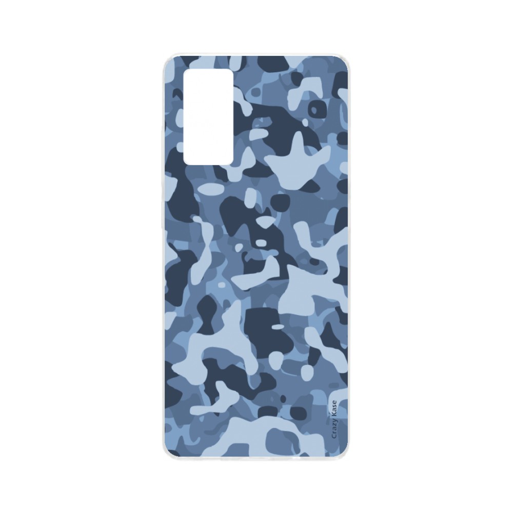 Coque Samsung Galaxy S20 souple Camouflage militaire bleu Crazy Kase