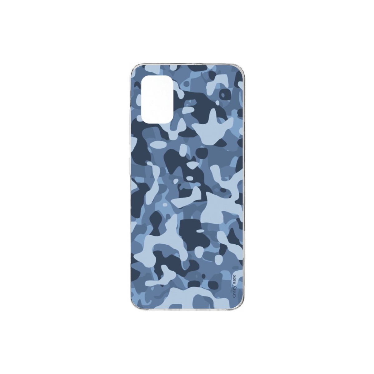 Coque Samsung Galaxy A71 souple Camouflage militaire bleu Crazy Kase