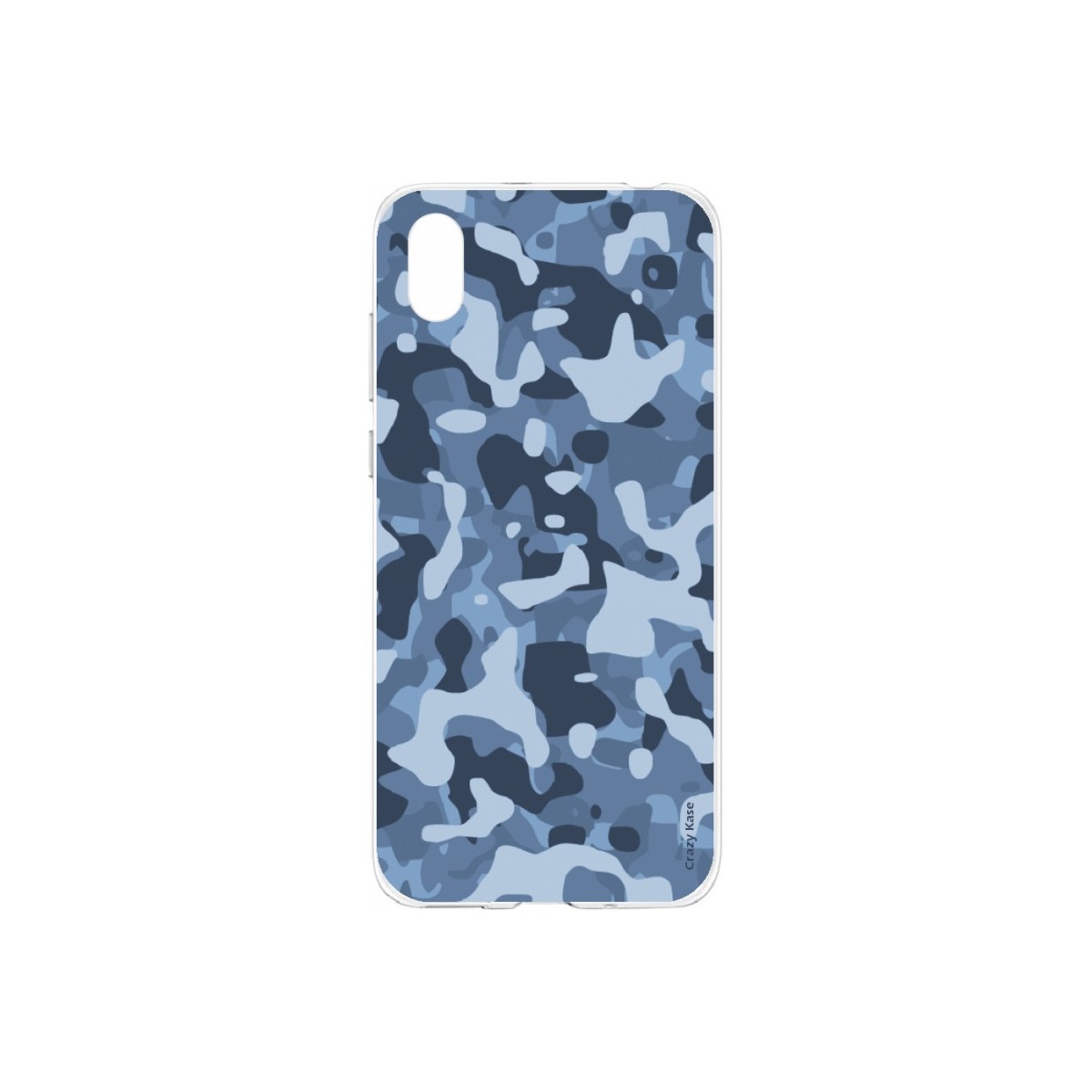 Coque Huawei Y5 2019 souple Camouflage militaire bleu Crazy Kase