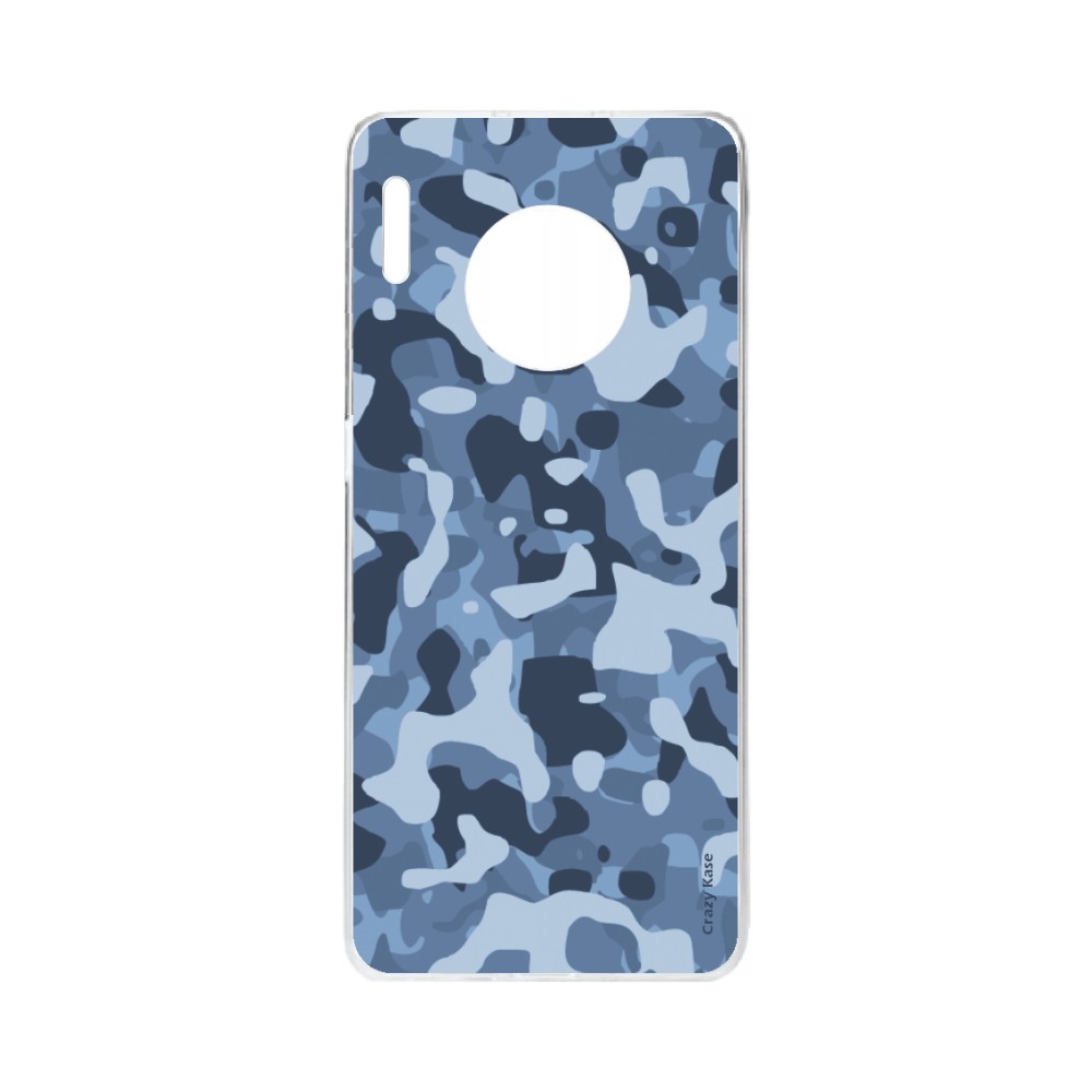 Coque Huawei Mate 30 Pro souple Camouflage militaire bleu Crazy Kase