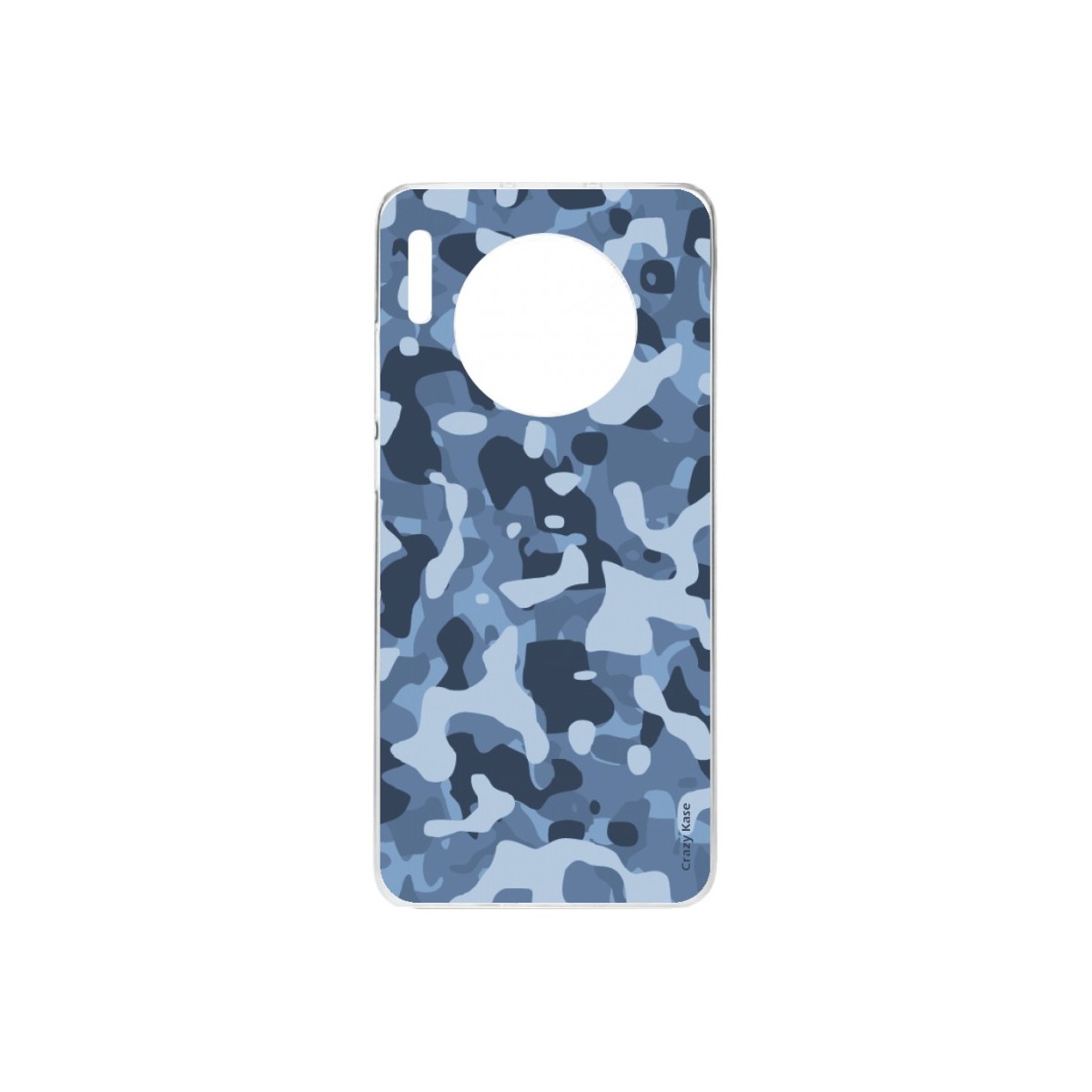 Coque Huawei Mate 30 souple Camouflage militaire bleu Crazy Kase