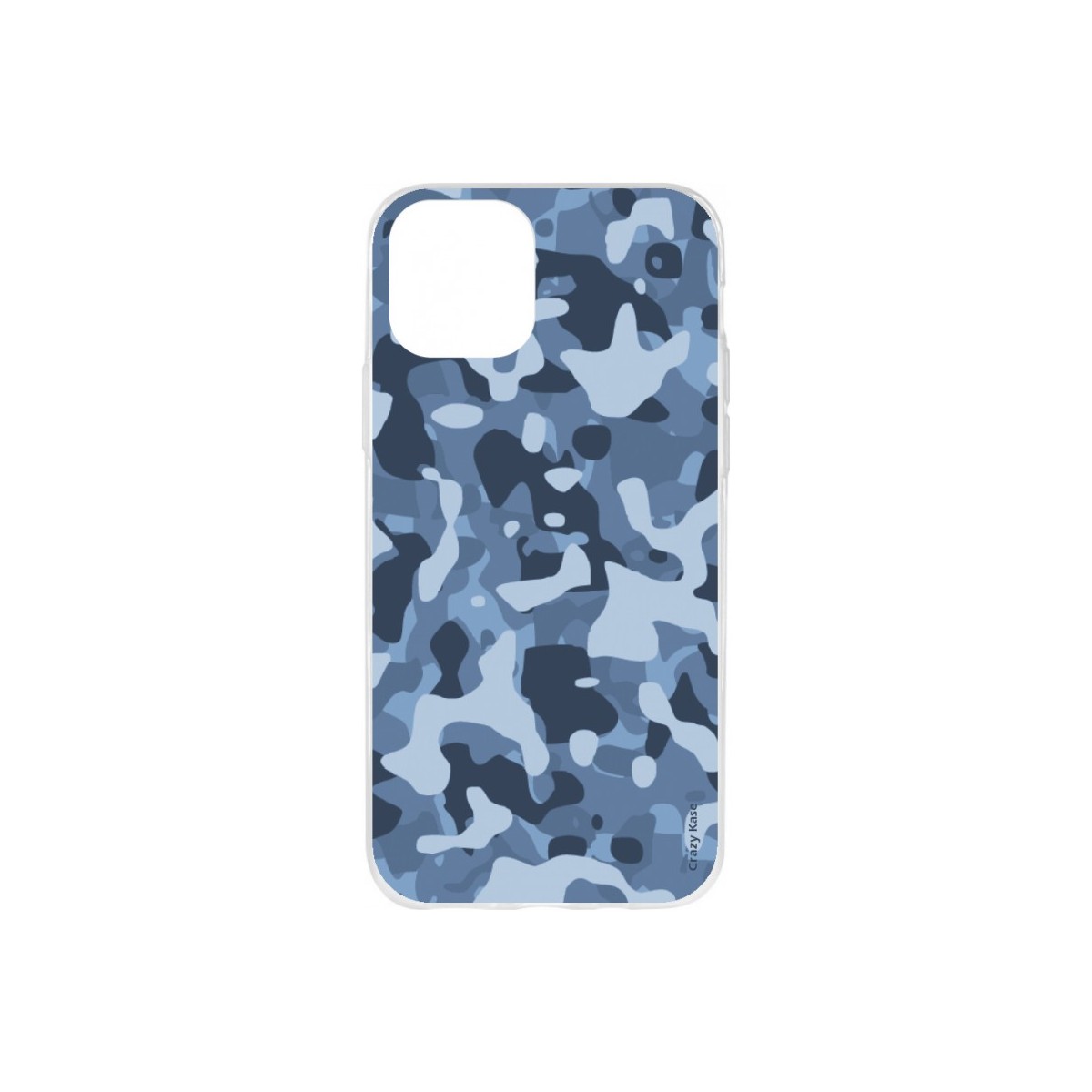 Coque iPhone 11 Pro Max souple Camouflage militaire bleu Crazy Kase