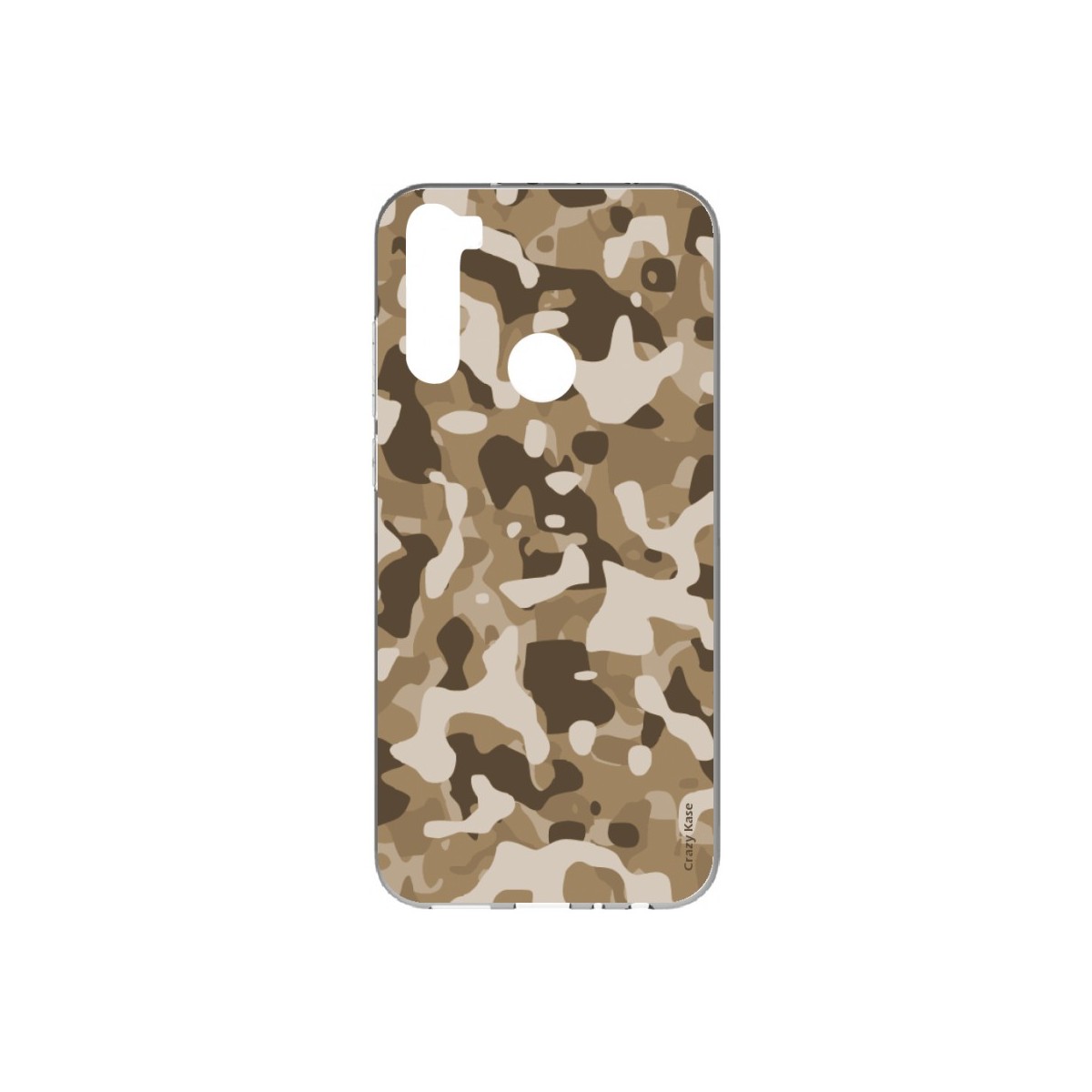 Coque Xiaomi Redmi Note 8T souple Camouflage militaire désert Crazy Kase