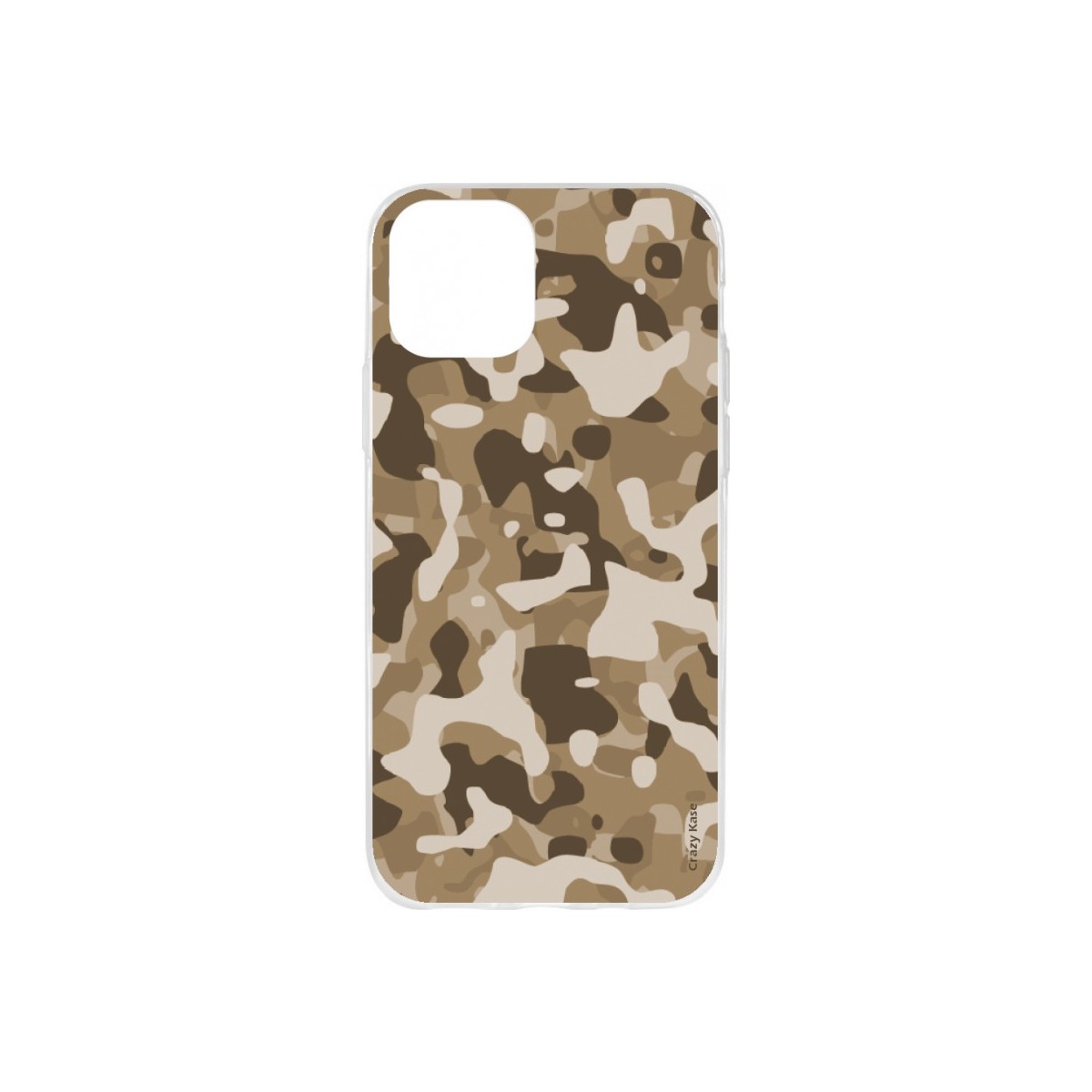 Coque iPhone 11 Pro Max souple Camouflage militaire désert Crazy Kase